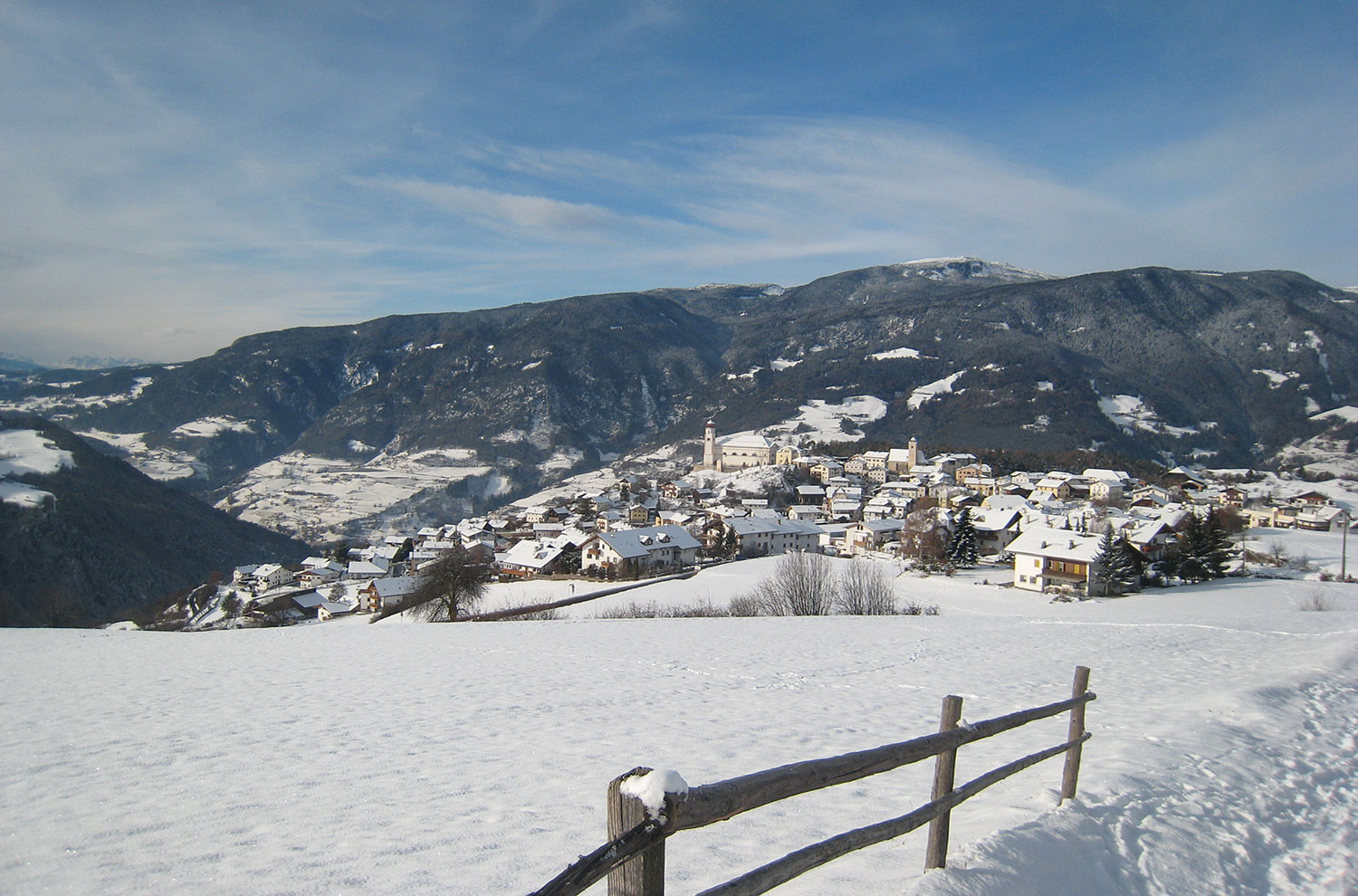 Neuschnee in Lajen